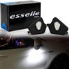 Esselle Parts Coppia Placchette LED Specchietti Compatibili con Mercedes Classe A W176 B W246 C W204 CLA W117 CLS W218 E W212 S W221 GLA X156 18 SMD CANBUS 6000K Bianco Ghiaccio - Luci Antipozzanghera Plug & Play
