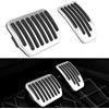 LANAFAY Pedali Compatibile con Tesla Model 3 e Model Y 2020-2024, Pedali in Acciaio Inox, Copertura del Pedali, 2 Pezzi Auto Antiscivolo Pedali, 1 x Pedali Acceleratore, 1 x Pedali Freno(Argento)