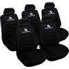 WOLTU Set Coprisedili Auto 5 Posti Seat Cover Protezioni Universali per Macchina Tessuto Poliestere Nero