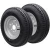 trailer parts4u Ruota completa 4,50-10, 400 kg, diametro di foratura 4 x 100 mm, 4,50 x 10, 76M per Stema (2x)