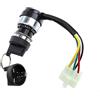Kuiofek Moto Accensione Interruttore Accensione Universale 5 Fili E Pin, Blocco Avviamento 2 Chiavi, Impermeabile, Moto A 4 Tempi, Dune Buggy Interruttore Accensione Moto(Black silver)