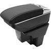 YJYWZH Scatola bracciolo auto per KIA Stonic Rio 3 2018-2024 accessori filettatura nera