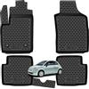 W-Parts 4 TAPPETI - TAPPETINI IN GOMMA A VASCA 3D TPE PER FIAT 500 dal 2007 al 2015