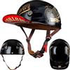 GAOFZHAO Casco da moto vintage con berretto da baseball, retrò con visiera estesa e certificazione ECE, moto jet da uomo e da donna for cruiser, ciclomotori, scooter(F,M-57-58CM)