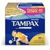 TAMPAX Regular, 40 tamponi con applicatore in cartone e cuore assorbente