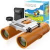 USCAMEL Binocolo Bambini 8×21 Mini Compatto Binocolo per Birdwatching, Caccia, Viaggio (Arancione)
