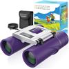 USCAMEL Binocolo Bambini e Adulti, 8×21 Compatto Potente Binocolo Viaggio per Birdwatching e Caccia (Viola)