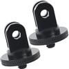 DOITOOL 2 Pz Adattatore treppiede tripod riduttore trepiede adapter treppiedi montare supporto per action camera accessori per action cam accessori per fotocamere sportive lega Black