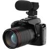 Qutsvosh Fotocamera digitale professionale HD 4K fotocamera digitale WIFI con zoom 16X fotocamera visione notturna con microfono