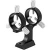 Gettimore Supporto ad anello di montaggio in lega di alluminio per telescopio astronomico da 28-32 mm, con cuscinetti antiscivolo, nero, argento, nero