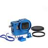 Aokicase For Gopro Hero5/6 Metal Battery Cover + UV Mirror for Sports Cameras Rechargeable Side Cover Metal Side Cover Accessories Gopro Hero5/6 Accessory Camera Accessories (Gopro Hero5/6, Blue) GP416