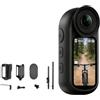 Gettimore Action Camera compatta 4K con batteria da 120 min indossabile Body Cam per Outdoor & Travel 6x3x4cm ABS Video Recorder Funzionamento Facile Nero Nero + Accessorio