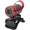 ASHATA Computer USB Webcam, Webcam Microfono Fonoassorbente Integrato Videocamera USB per Insegnamento Conferenza Streaming Live per XP/Win2003/Win7/Win8/10 (Rosso)