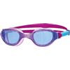 Zoggs Unisex Child Phantom 2.0 Junior with UV Protection And Anti-fog Swimming Goggles - Light Blue/Purple/Blue Tint, 6-14 years