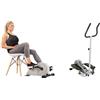 Sunny Health & Fitness Magnetic Underdesk/Standing Portable Ellittical Machine + Magnetic Under Desk Pedal Exerciser, Dual Function Mini Exercise Cycle Bike
