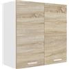 VCM Armadio da cucina larghezza 60 cm porta in legno pensile cucina mobili cucina Esilo bianco/rovere Sonoma
