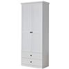 trendteam smart living - Armadio guardaroba Baxter, 81 x 196 x 41 cm, bianco, con molto spazio