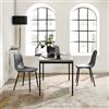 FurnitureR Tavoli da conferenza rettangolari in grigio, per 4-6 persone, piano in legno spesso con struttura in metallo, per formazioni, riunioni, conferenze, 150 x 75 x 75 cm
