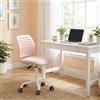 FurnitureR Sedia da ufficio, sedia da scrivania senza braccioli, sedia girevole regolabile in altezza con ruote, sedia da scrivania ergonomica per casa e studio, girevole a 360°, 3 colori a scelta