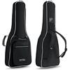 ROCKTILE Custodia Classica Per Chitarra 1/2 (gigbag imbottito, set zaino, 2 tasche esterne) nera