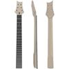 WUQIMUSC Manico per chitarra a 24 tasti, scala 64,8 cm, in legno di mogano, ricambio per testa con bullone sul tallone (intarsio a ape)