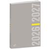Quo Vadis - Agenda scolastica - 2026-2027 - Eurotextagenda - Giornaliera - Multilingua - Welcome - Grigio - 12 mesi da agosto a luglio - 12x17 cm - Carta Clairefontaine Bianca - Prodotto in Francia