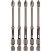 C.K Tools Vorteck - Set di 5 punte per avvitatore a percussione PZ2, 90 mm Pozidriv per avvitatore a percussione, attacco esagonale Quick Lock, punta magnetica, zona di torsione, lunga portata