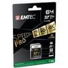 Emtec - SDXC Speedin Class 10 - ECMSD64GXC10SP - 64GB (unità vendita 1 pz.)