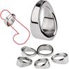 Generico Set di anelli obliqui per pene Endurance in acciaio inossidabile, anelli per il potenziamento maschile -E05IT (30mm)