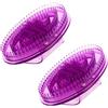 ZHYTUAL 2 Pezzi Spazzola per Massaggio Meridiani Spazzole in Silicone per il Corpo Dry Brushing Spazzole in Silicone per il Rilassamento Muscolare Adatte per Braccia Vita Addome Schiena e Piedi Viola