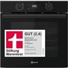 Bauknecht BBA285PU1ZK - Forno da incasso, 60 cm, 71 l, forno ad aria calda con 12 funzioni, ad aria calda, pirolisi e idrolisi, cottura multi-livello, Easy Grill, 1 estratto, vetro nero