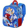 Karactermania Sonic The Hedgehog Heroes-Zainetto 3D Elite, Blu, 25 x 30 cm, Capacità 7 L