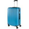 ITACA - Valigia 23Kg da stiva capiente Valigia rigida XL con ruote silenziose Trolley Grande Rigido leggero ideale per viaggi lunghi con Lucchetto a combinazione, Turchese