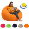 MeYuxg Poltrona Sacco Gonfiabile con Pompa Incorporata,Pieghevole & Portatile,Super Morbida,Lavabile,Pouf Gonfiabile per Interno ed Esterno, Giardino Campeggio Viaggio(Arancione)