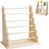 NBEADS Espositore Legno 6 Ripiani per Nastro, Porta Bobine, capacità Grande, per Cucito, Fioristi, Confezioni Regalo 19.9x31.6x35.5cm