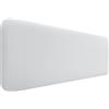 DHOME Testiera Imbottita Liscia Arrotondata in Velluto per Parete Acustica Testate Fonoassorbenti Testiera Letto Camera da Letto (Bianco, 140cm)