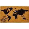 I-TOTAL - Zerbino Ingresso casa/Tappetino per entrata in Fibra di Cocco Resistente 70 x 40 x 2 cm (LET'S TRAVEL THE WORLD)