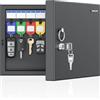 Uniclife Cassaforte per 16 Chiavi, Scatola Portachiavi da Muro, Organizzatore Chiavi Auto con Portachiavi Scrivibili ed Etichette, Armadietto Sicuro Chiavi, Scatola Deposito Portachiavi Auto Ufficio