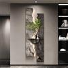PEIVYRBCGA Quadro 3D LED Arenaria, Scultura da Parete Paesaggio Moderno, Rilievo con Vaso Idroponico, Decorazione da Parete Luce Calda per Soggiorno, Camera, Appartamento, Negozio(B,35x100cm/13.78x39.37in)