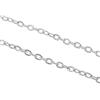 Perlin Catena a maglie da 3 metri, ovale, 4 mm, in argento, al metro, per la creazione di gioielli, collane, bracciali, fai da te, K12