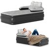 Suusolny Materasso ad Aria Singolo Con Pompa in Materiale Fiocco Air Mattress Con Schienale Portatile Materasso ad Aria Ideale per Letto degli Ospiti e Campeggio - 190x100x42 cm