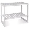 MWS Scaffale sotto lavello stoviglie Estensibile da 50cm a 70 cm 2 Ripiani Mobile modulare estesibile
