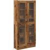 YUTAASU Highboard effetto legno anticato, 82,5 x 30,5 x 150 cm, in legno con ampio spazio come pratica credenza per la vostra casa