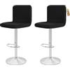 Showgeous 2 Pack Bar Stool Covers, Stretch Rimovibile Copre per Pub Counter, Lavabile Sedia Protector Slipcovers per Breve Girevole Sedia da Pranzo Posteriore (Nero)