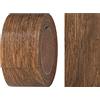 haggiy Bordo Melamina - 40mm x 5m, Decoro: Rovere Lefkas Scuro | Termoadesivo hot melt, da stirare, per mensole e pannelli, nastro per bordi