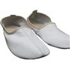 Akdam Pantofole da donna in pelle per interni bianche e beige tradizionali Babouche House Shoes mocassino Tawaf scarpe, Bianco, Beige, 37 EU
