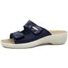 Fly Flot Ciabatte Donna in Eco Pelle Bianco, Doppio Strap, Sottopiede in Vera Pelle, FlyFlot - T5B18BLU TAGLIA DONNA 40
