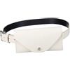 LALADEFIEE Marsupio da Donna in Poliuretano Minimalista Beige, Cintura Organizer Compatta per Cellulare Design Pulito, per Uso Quotidiano e Viaggi