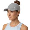 TOP-EX ChicPony™ UVCoolix - Berretto da baseball da donna, con coda di cavallo, rinfrescante, UPF50+, leggero, traspirante, per capelli spessi, sport, golf, running, bianco, M/L