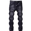 Generisch 2025 Ragazzi Jeans Distressed High Street Fashion Casual Pantaloni Lunghi Per Bambini Confortevoli Pantaloni Denim Stretch Pantaloni Primavera Bambino Ragazzo, Nero , 11-12 Anni